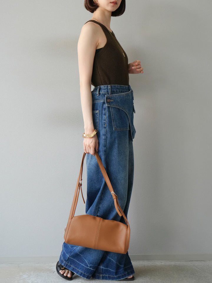 [予約]ラップルーズワイドデニム/ブルー