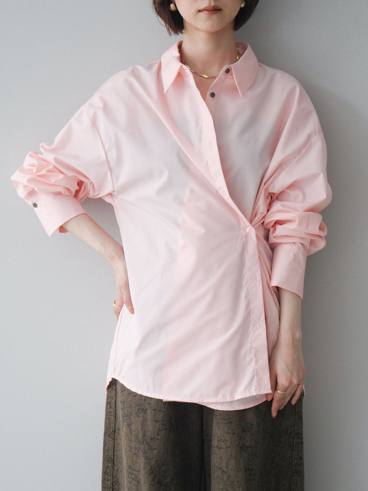 [予約]2wayベージックルーズシャツ/pink