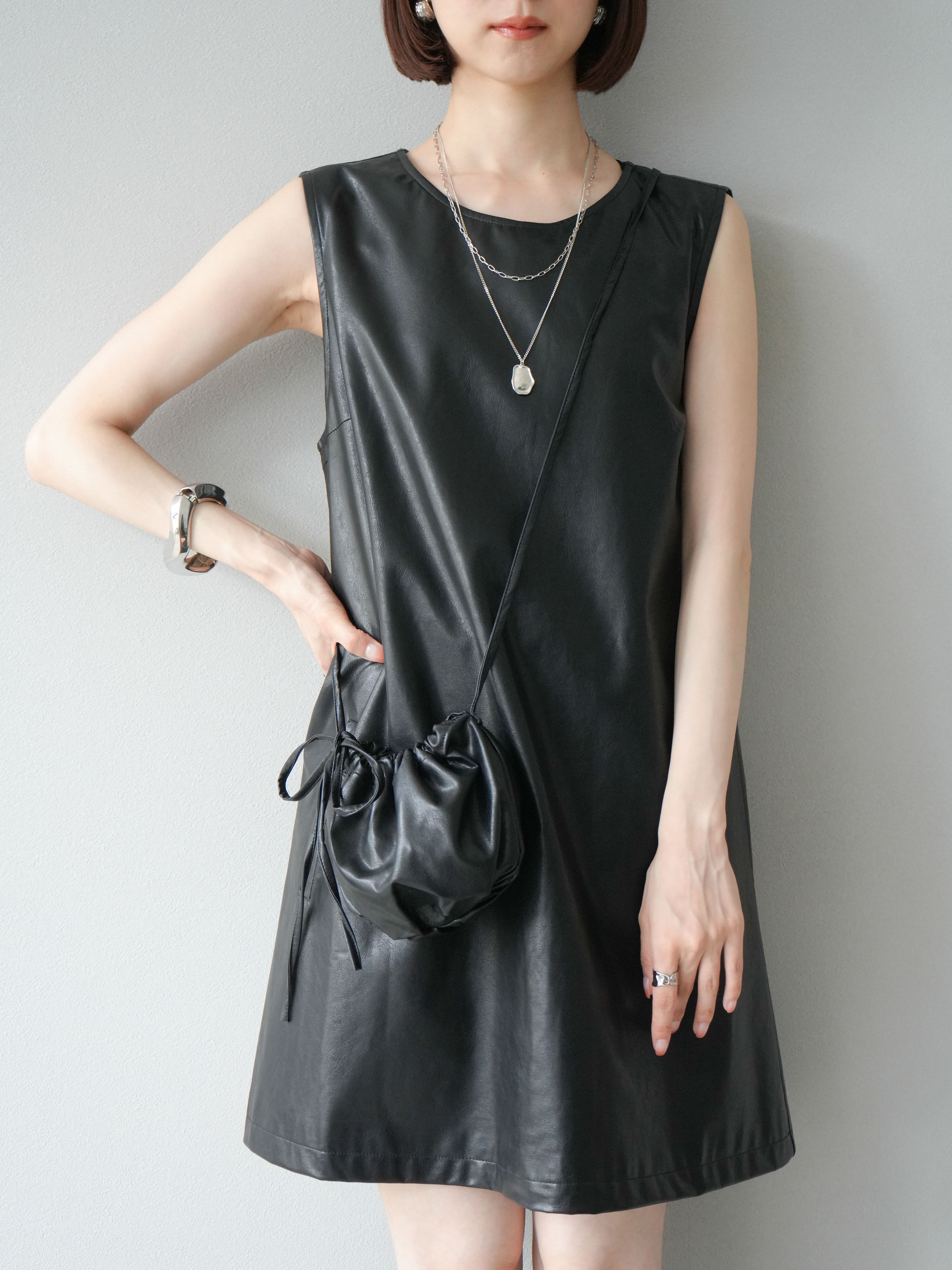 新品未使用⭐︎AKTE フェイクレザーミニワンピース フェイクレザーミニワンピース（ワンピース）｜AKTE（アクテ）の