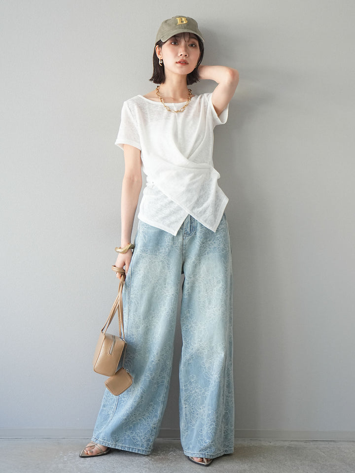 [予約]カシュクールシアーニットプルオーバー/ホワイト