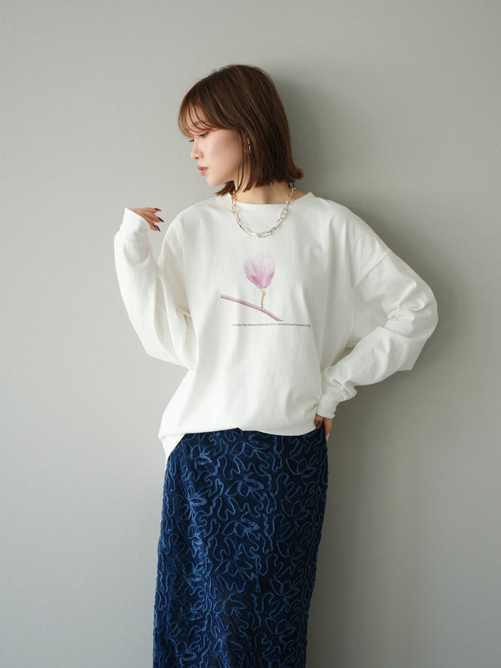 [予約]フラワーフォトプリントBIGロンT /オフ2