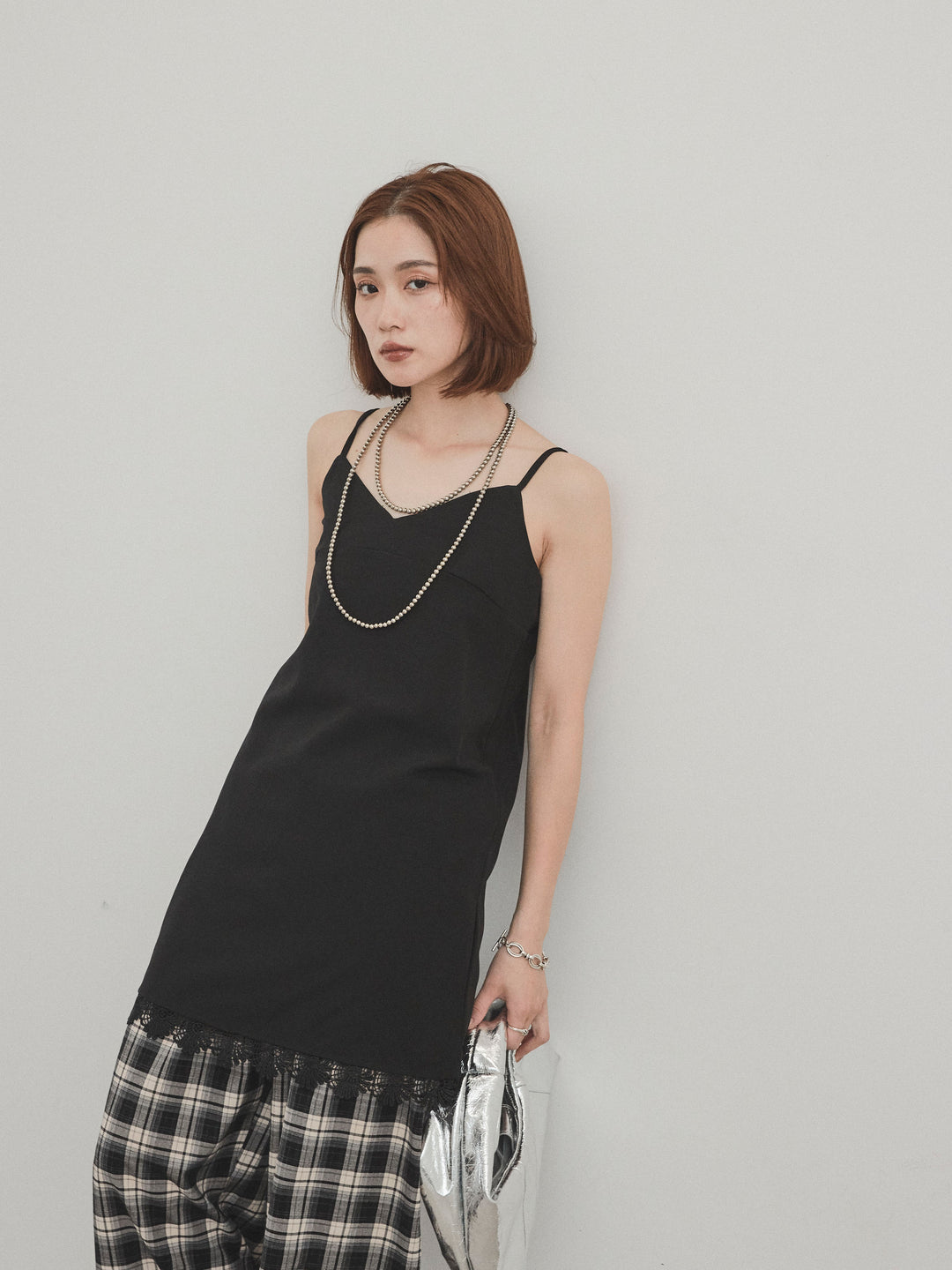 [SET]裾レース切替キャミミニワンピース+裾レース切替キャミミニワンピース(2set)