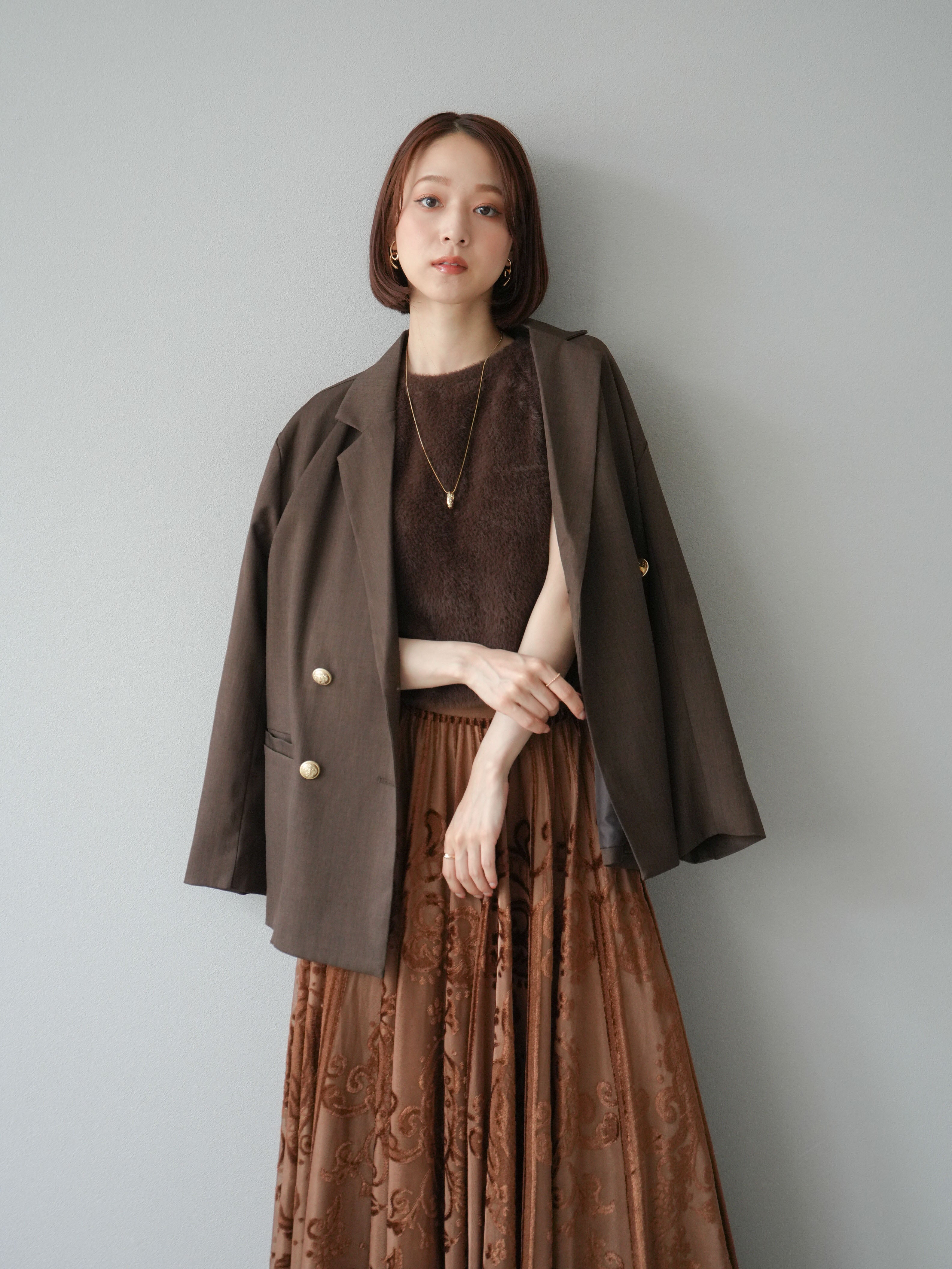 BARRAGE MOON社製 テーラードジャケット ブラウン　Lサイズ ジャケット テーラードジャケット 「FVLMEN」basic tailored jacket