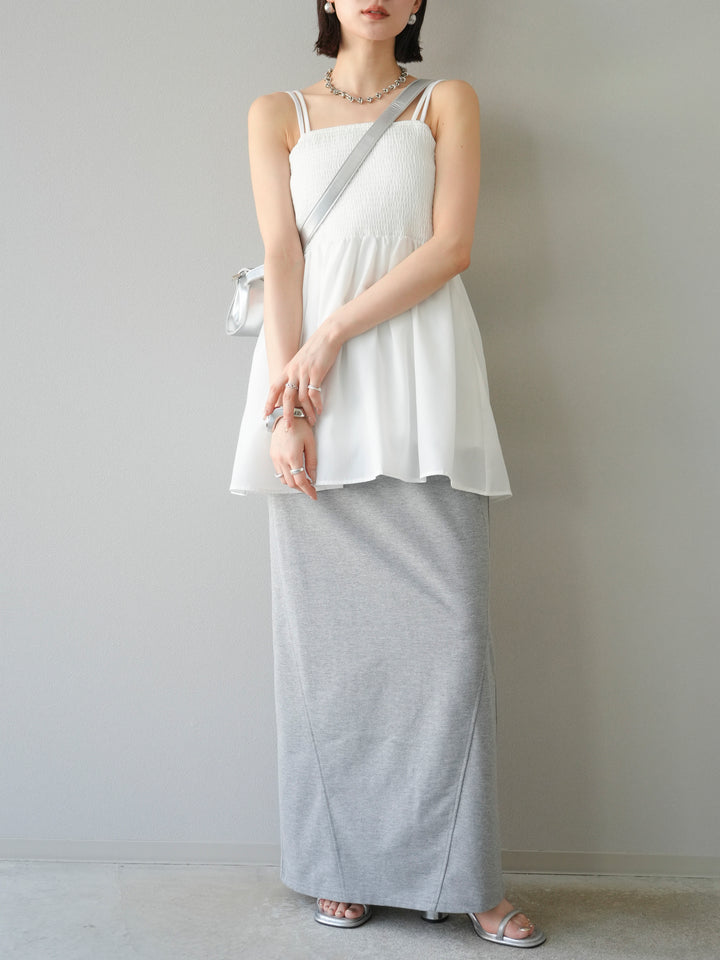 [予約]シャーリングフレアキャミプルオーバー/オフ