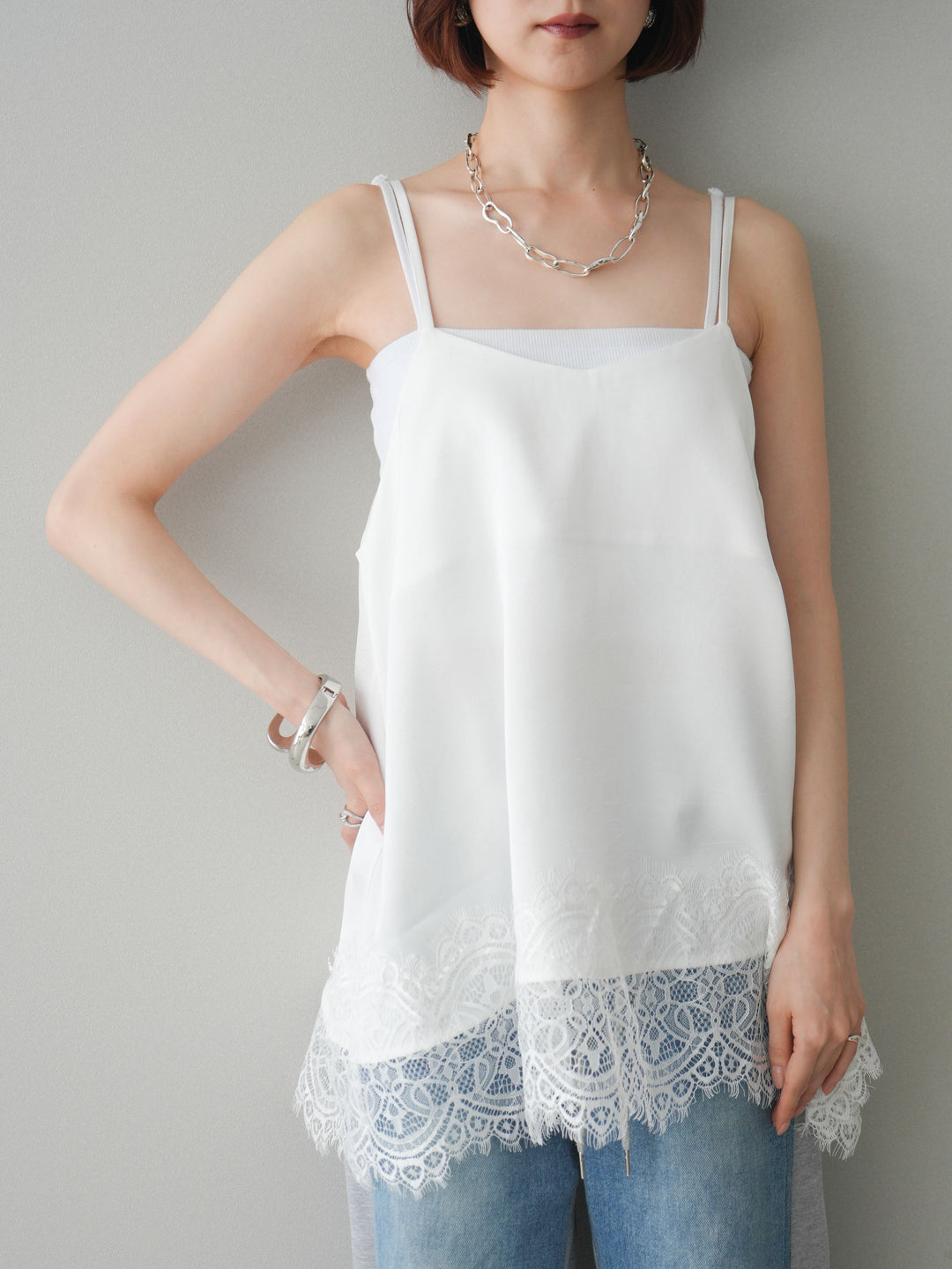 [SET]レーストリムキャミソール+レーストリムキャミソール(2set)