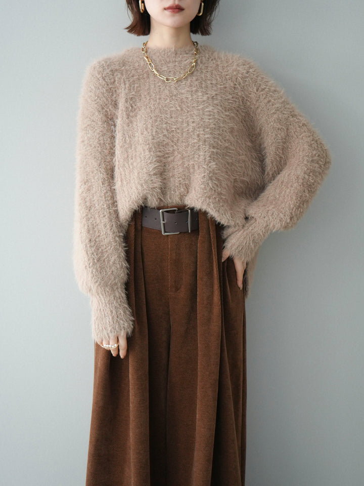 [SET]ボリュームスリーブシャギー MIXニットプルオーバー+ボリュームスリーブシャギー MIXニットプルオーバー(2set)