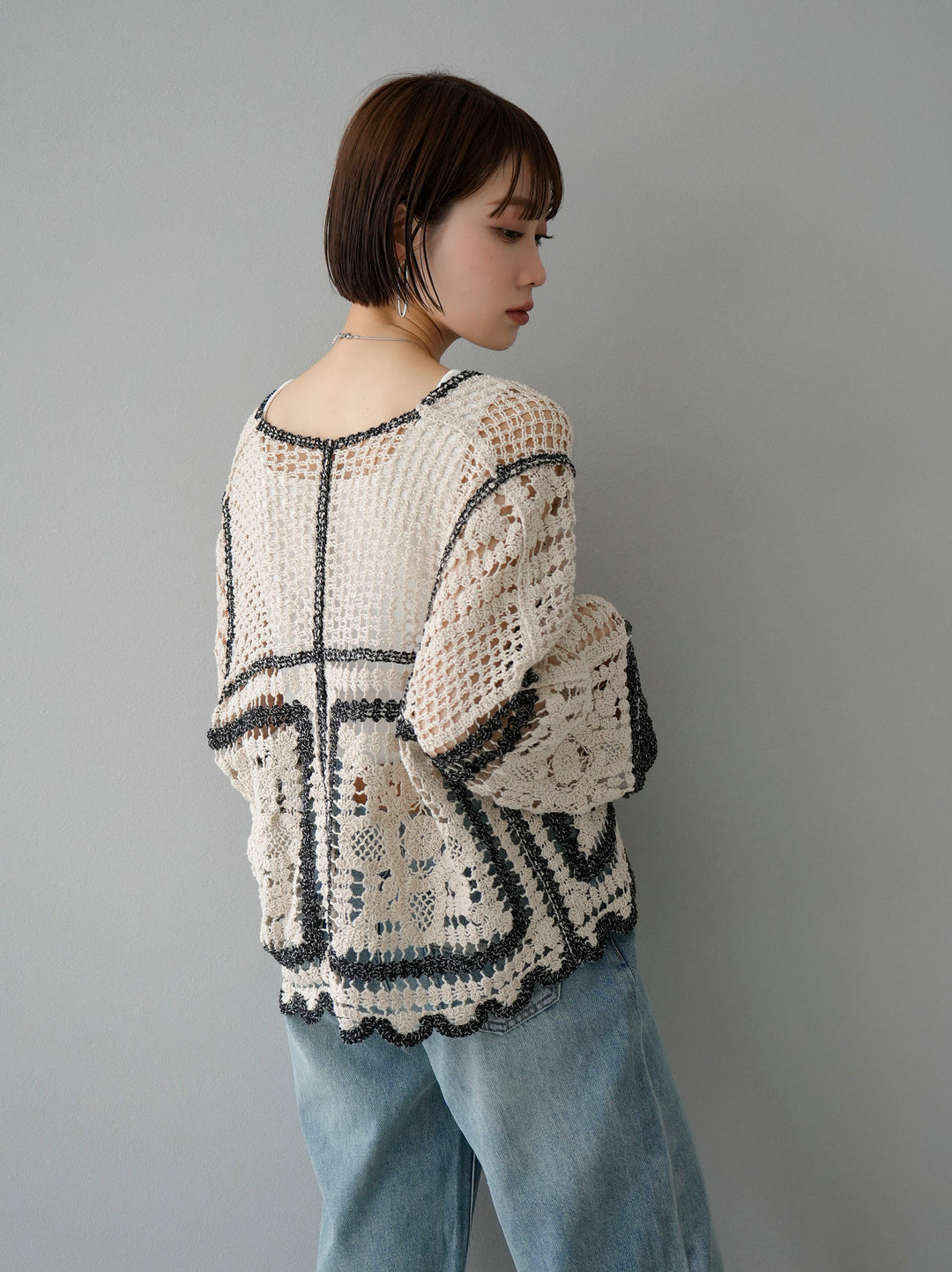 [Pre-order] Crochet short cardigan/mix