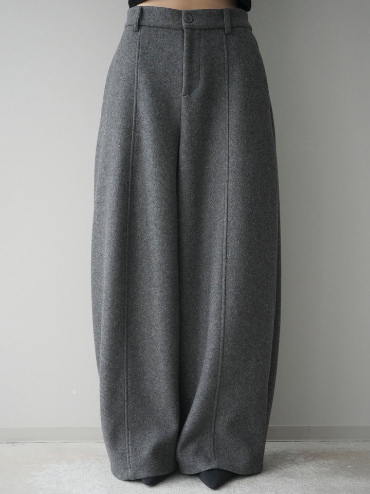 [予約]ウールタッチカーブパンツ/gray