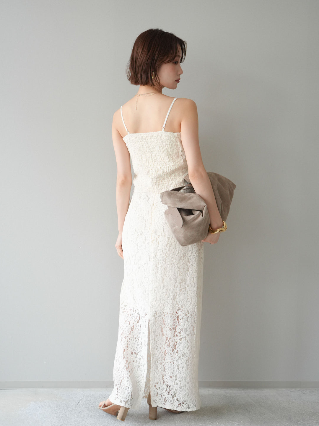 [SET]フルレースキャミ＆IラインスカートSET UP