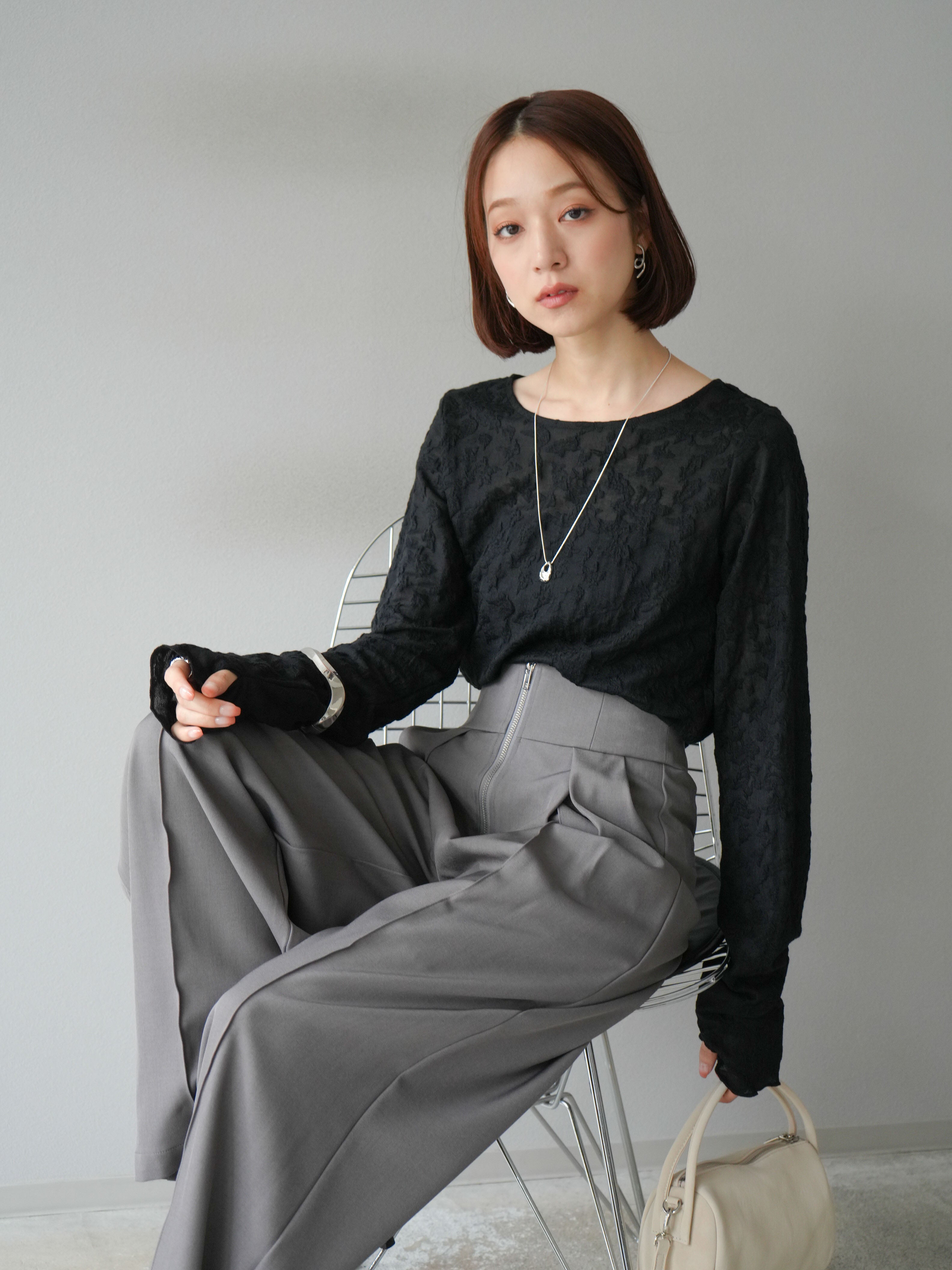 予約]シアージャガードトップス/ブラック – Lumier