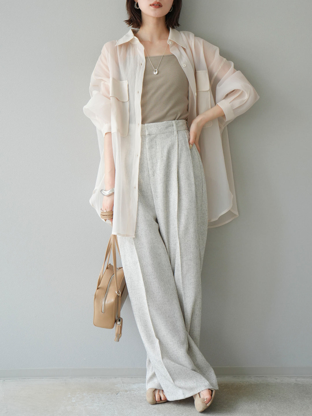 [予約]BIGポケットオーバーシアーシャツ/ホワイト