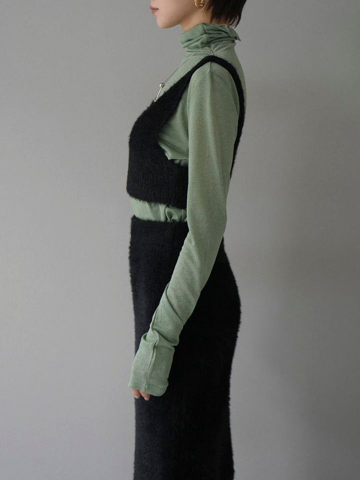 [Pre-order] Shaggy knit bustier/black