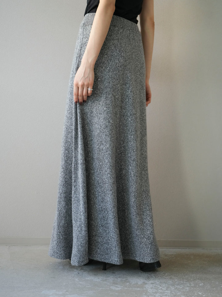 [予約]ミックスヤーンニットスカート/グレー