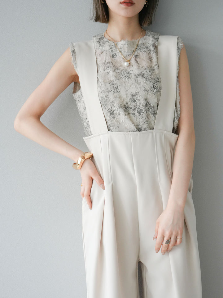 【預購】帶扣設計工裝褲/象牙白