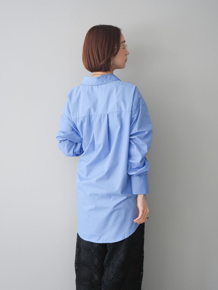 [予約]2wayベージックルーズシャツ/blue