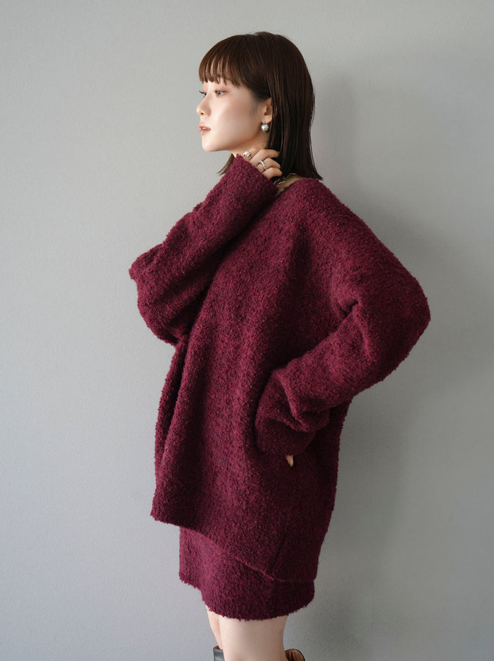 [SET] 橢圓針織衫 & 迷你裙 SET UP