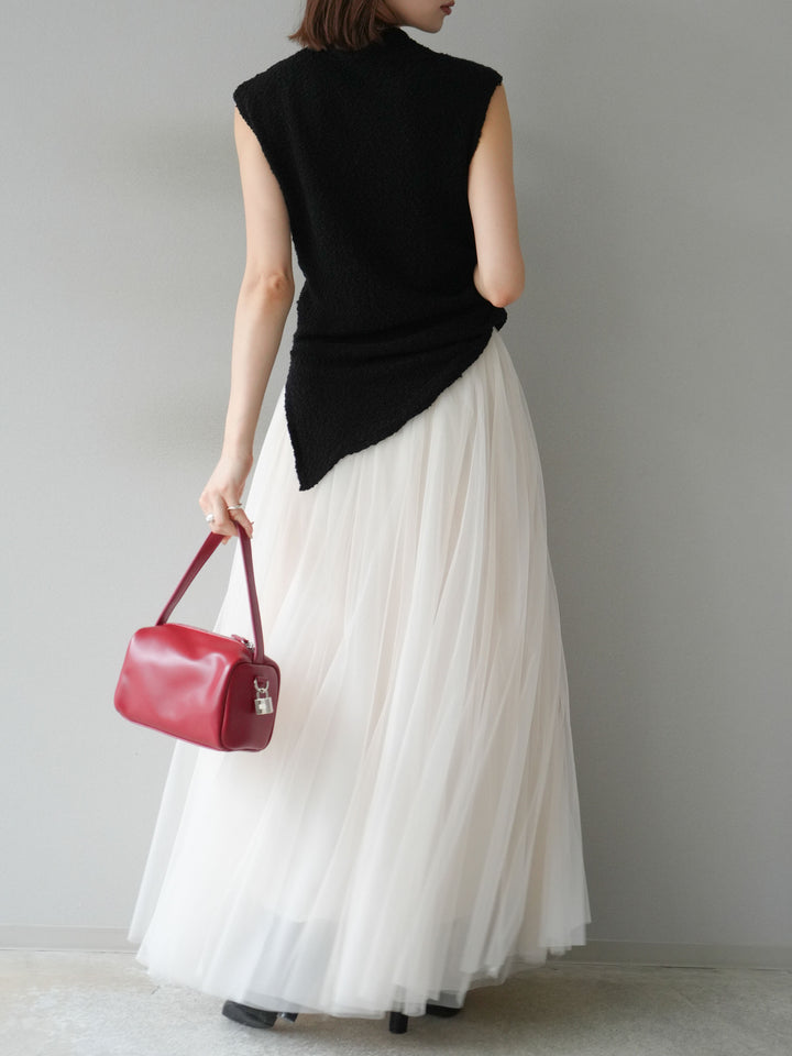 [予約]チュールボリュームスカート/アイボリー