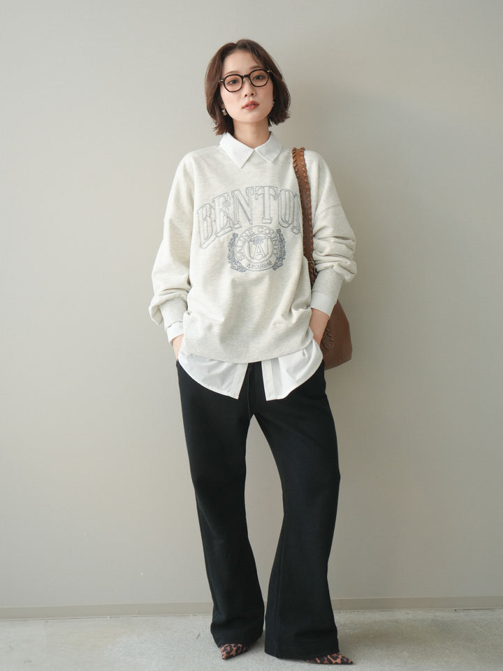 [予約]スウェットフレアパンツ/black