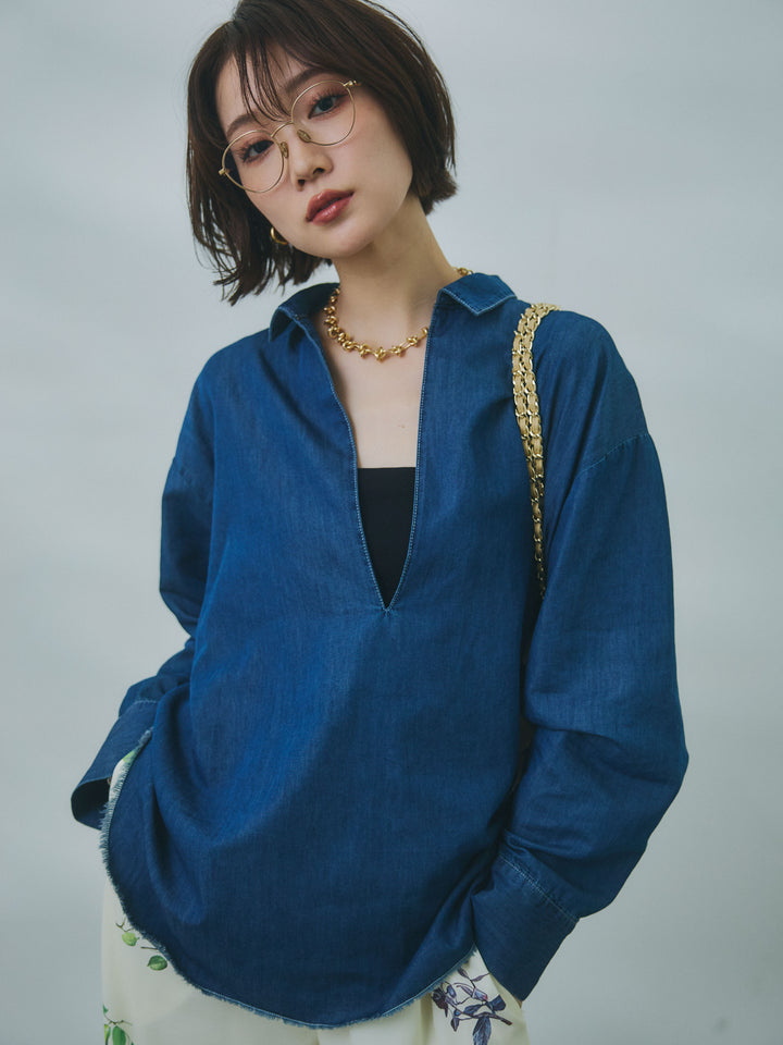 【Allure】[SET]コットンライクスキッパーシャツ+コットンライクスキッパーシャツ(2set)