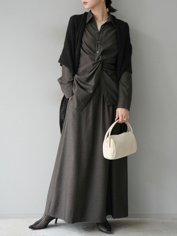 [SET]ツイストデザインシャツ＆スカートSET UP