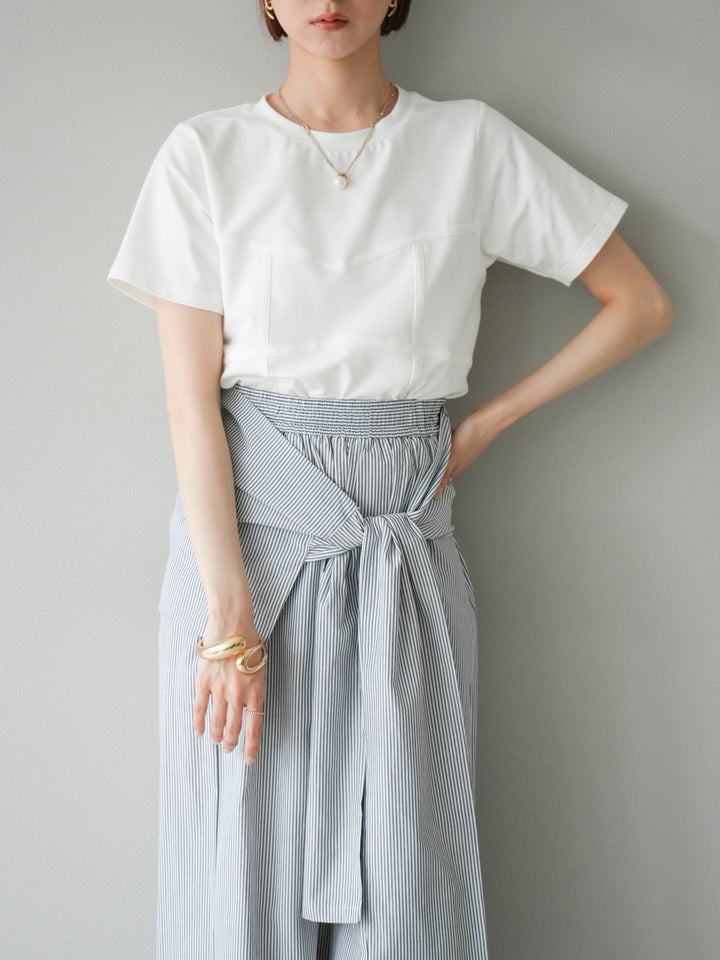 [SET] 緊身胸衣設計T卹 + 緊身胸衣設計T卹 (2套)