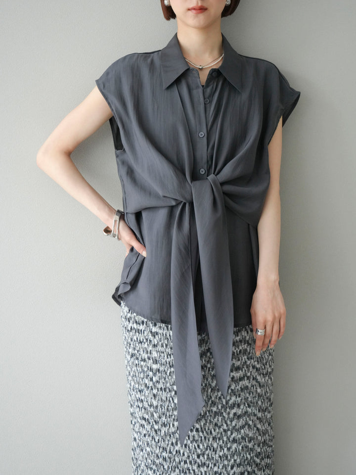 [SET]フロントタイシアーブラウス+選べるアクセセット(2set)