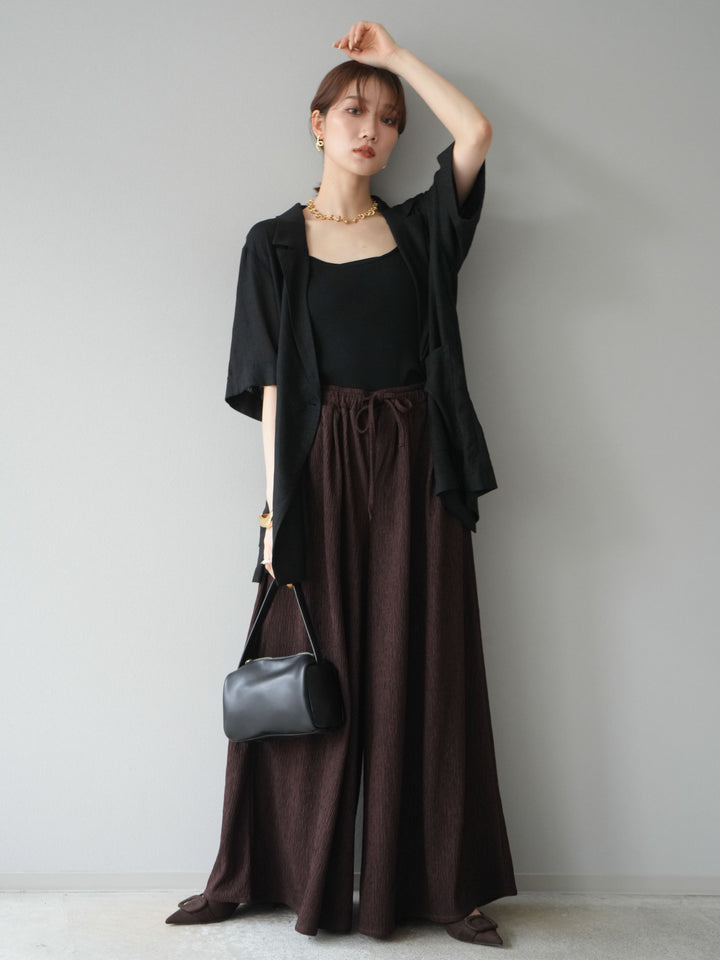 [予約]楊柳バギーパンツ/ブラウン
