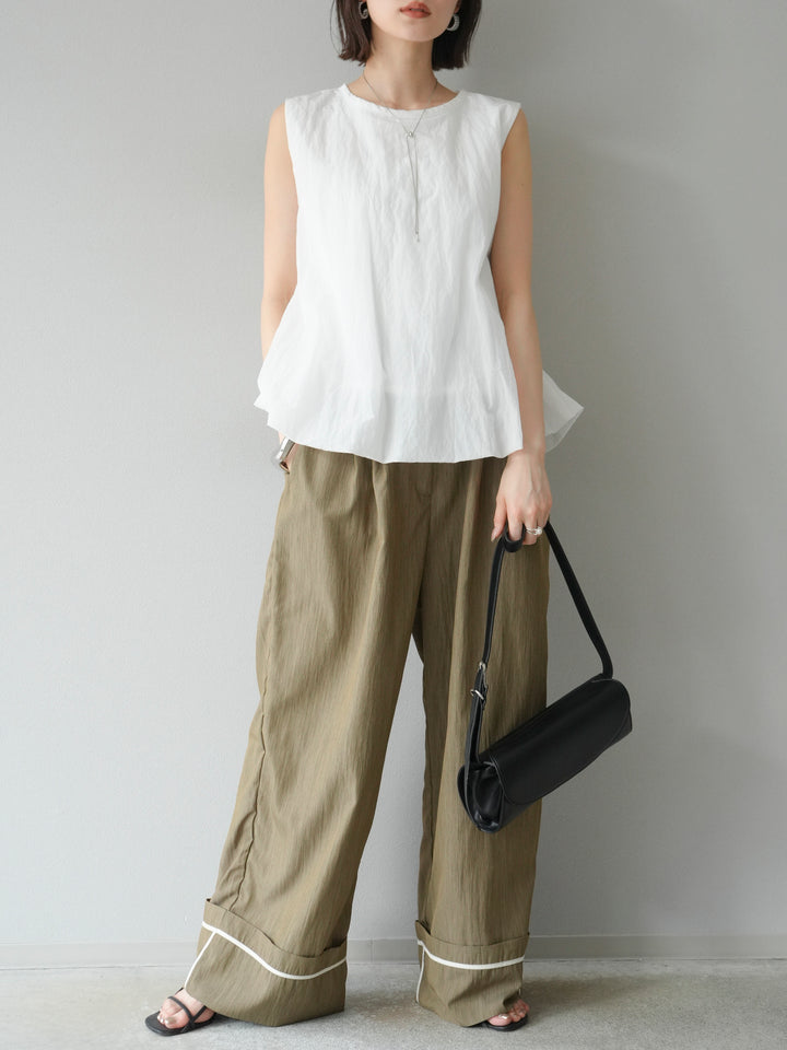 [予約]ワッシャータフタバルーンブラウス/オフ