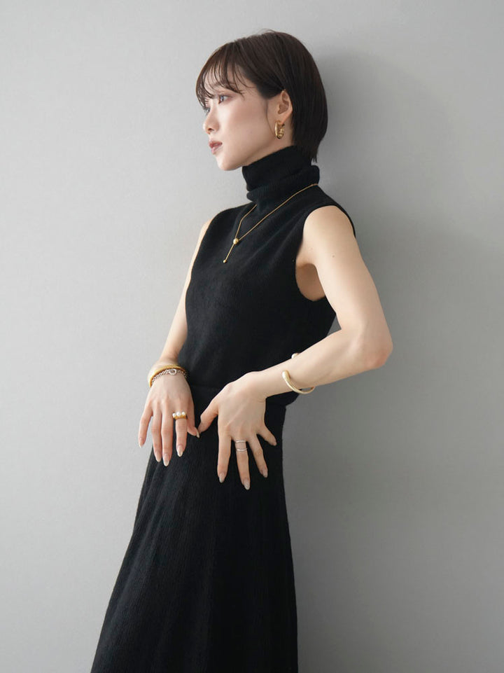 【預訂】針織裙套裝/黑色