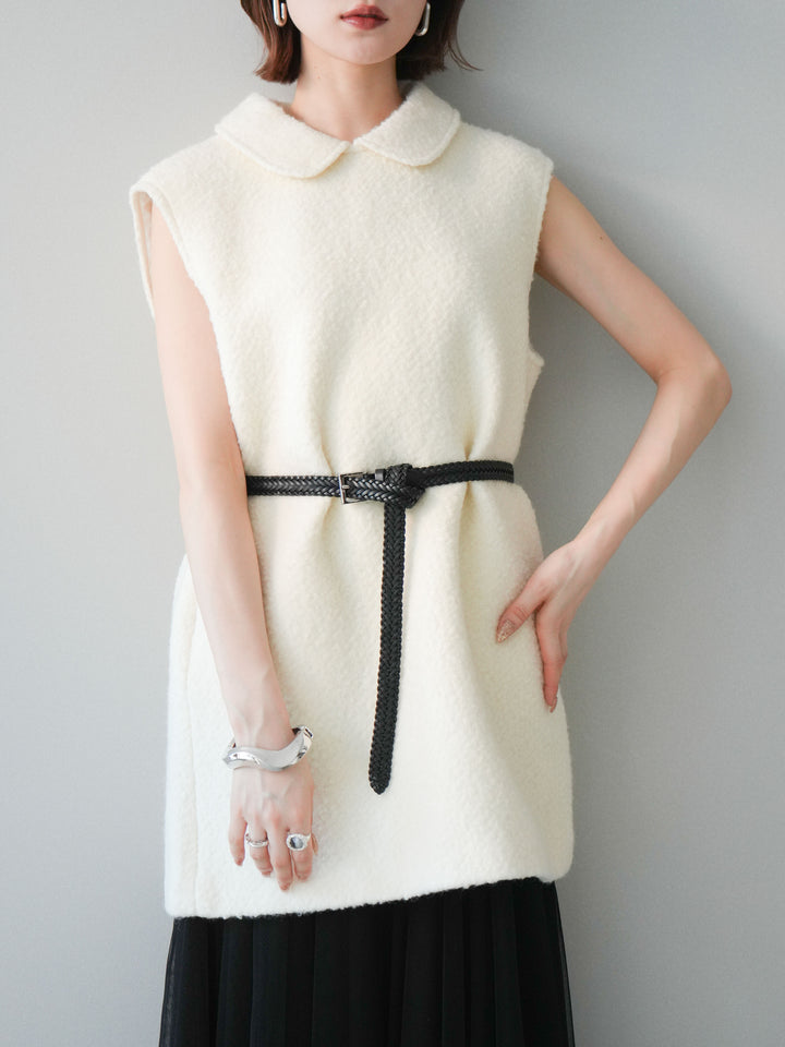 [SET]襟付きブークレミニワンピース+選べるアクセセット(2set)