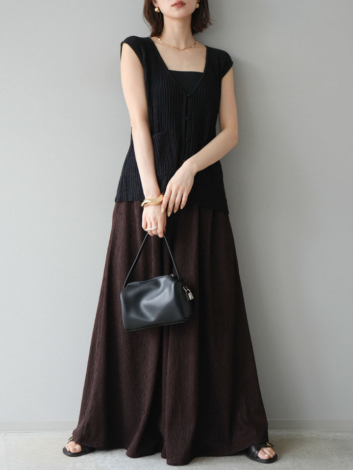 [予約]楊柳バギーパンツ/ブラウン