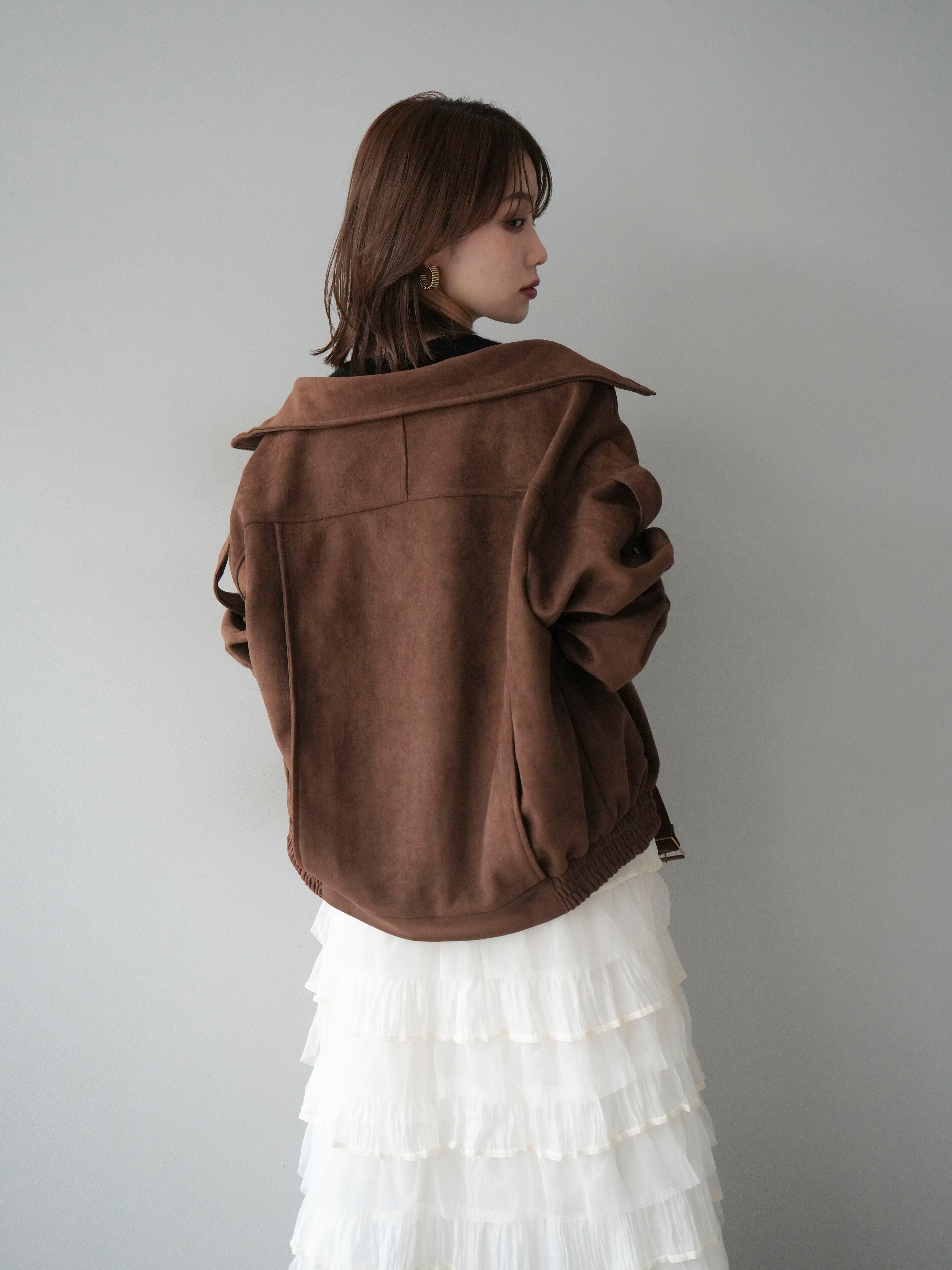 予約]スエードライダースジャケット/ブラウン – Lumier