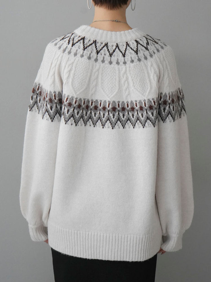 [Pre-order] Folklore Overknit Pullover/Off White