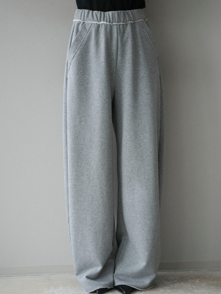 [予約]アウトシームカットオフスエットパンツ/lightgray