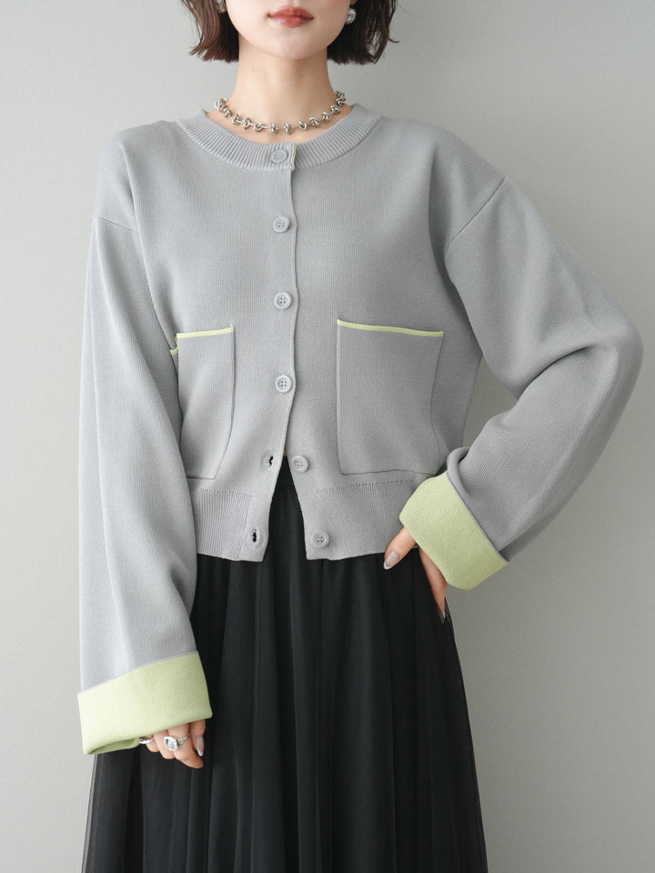 [SET]レーヨンポリダブルフェイスニットカーディガン+チュールボリュームスカート(2set)