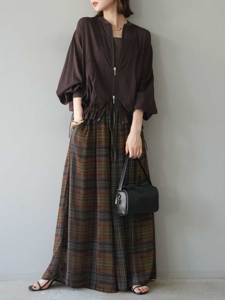 [預訂] Washer Sheer Blouson/棕色