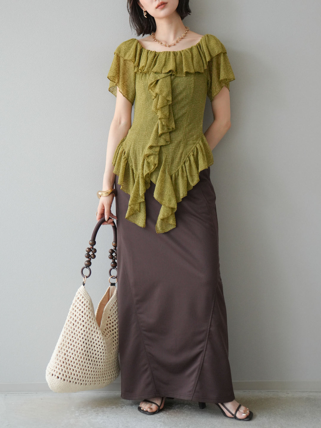 [SET] 毛衣長裙+毛衣長裙（2件套）