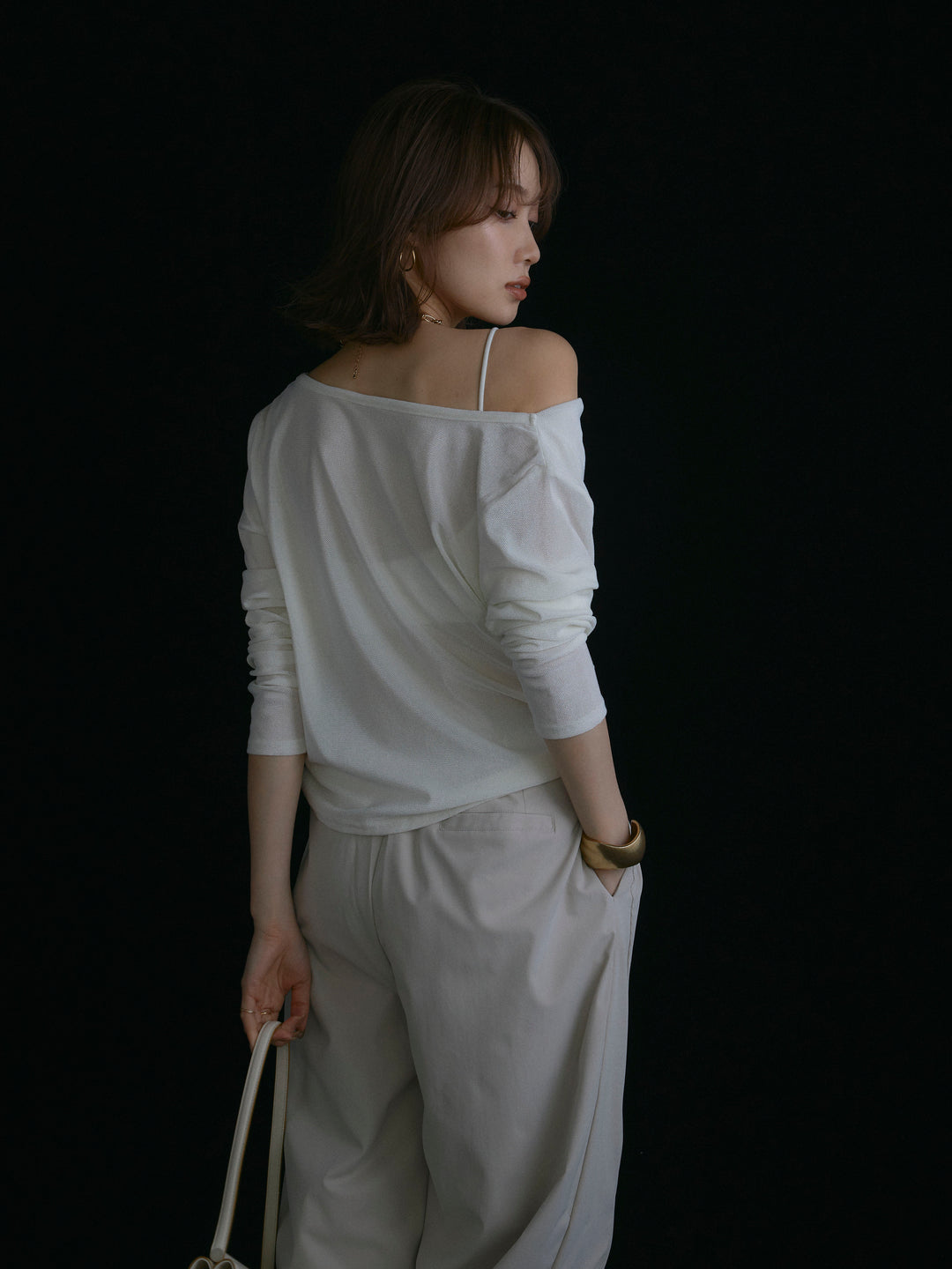 【Allure】[SET]シアーベロアタックデザイントップス+シアーベロアタックデザイントップス(2set)