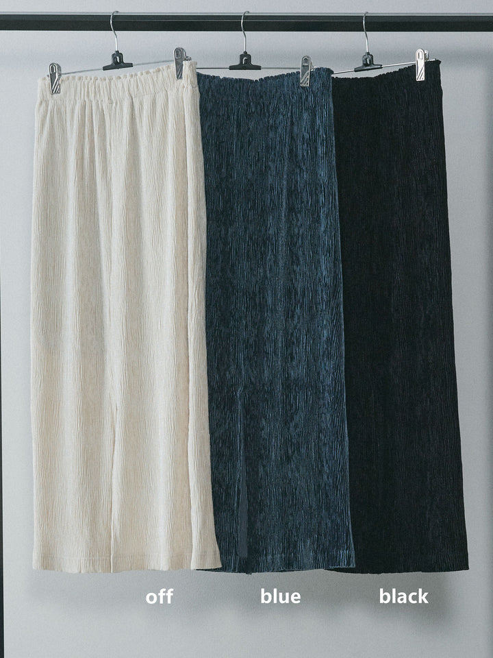 【Allure】[SET]アルパカタッチVネックカーディガン+プリーツベロアタイトスカート(2set)