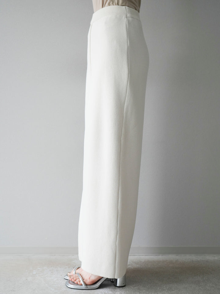 [予約]レーヨンポリIラインニットスカート/アイボリー