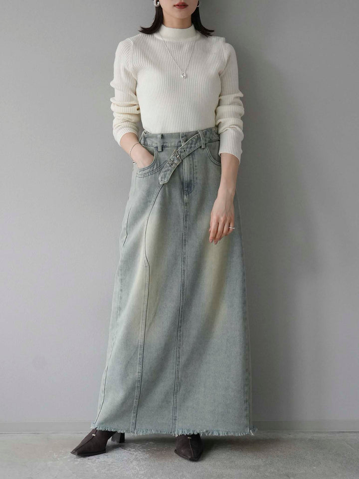 [預訂] 瓶頸羅紋針織上衣/下衣