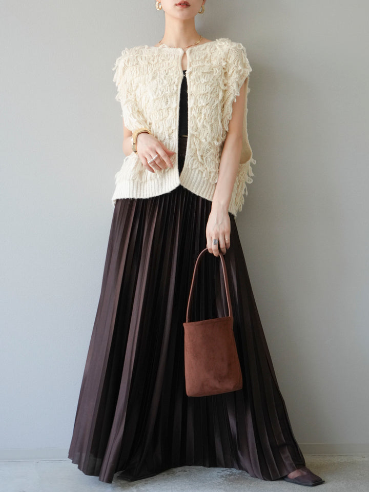 [予約]ループデザインベスト/アイボリー