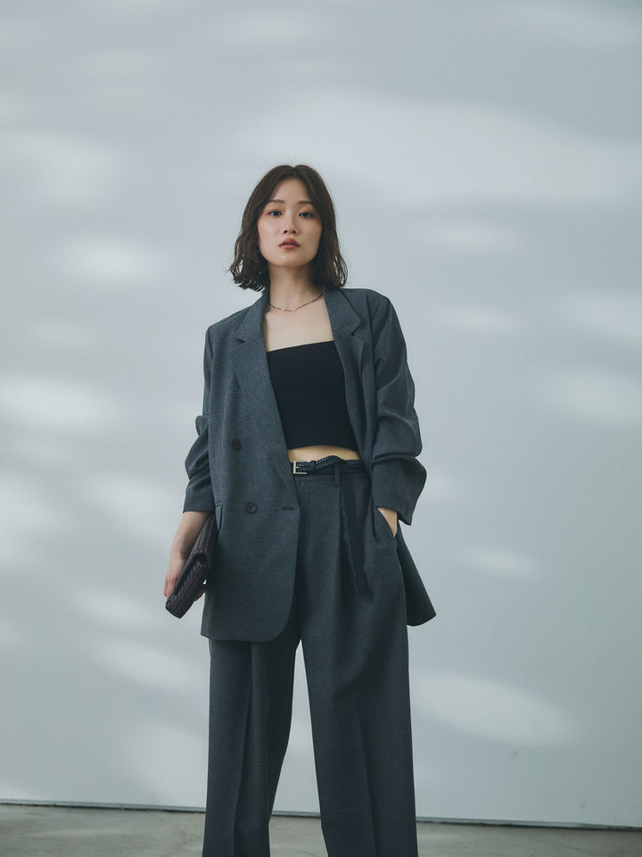 【Allure】[SET]杢調ライトテーラードジャケット+杢調ライトテーラードジャケット(2set)