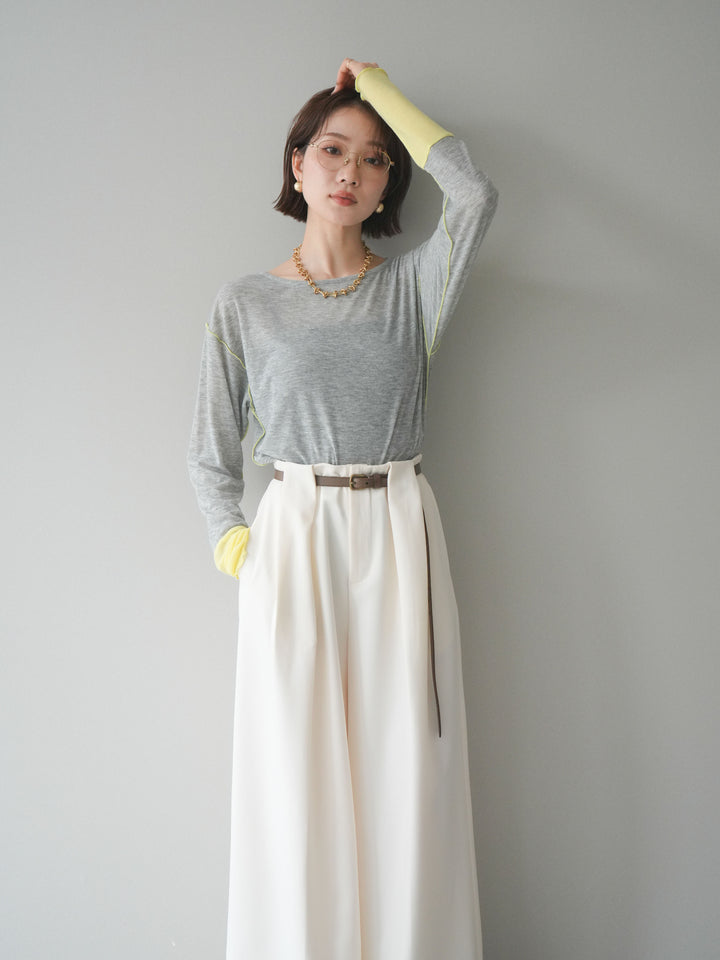 [SET]配色メロウトップス+配色メロウトップス(2set)