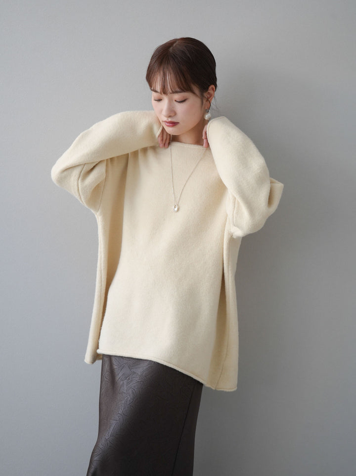 [預訂] 基本款針織套頭衫/米色