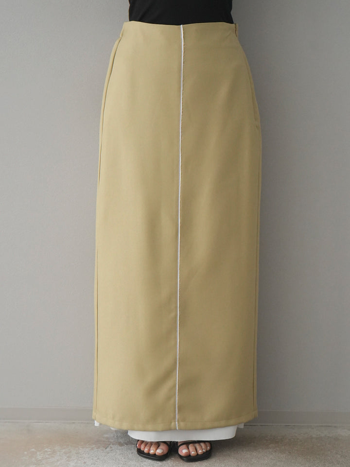 [予約]カットオフレイヤードスカート/イエロー