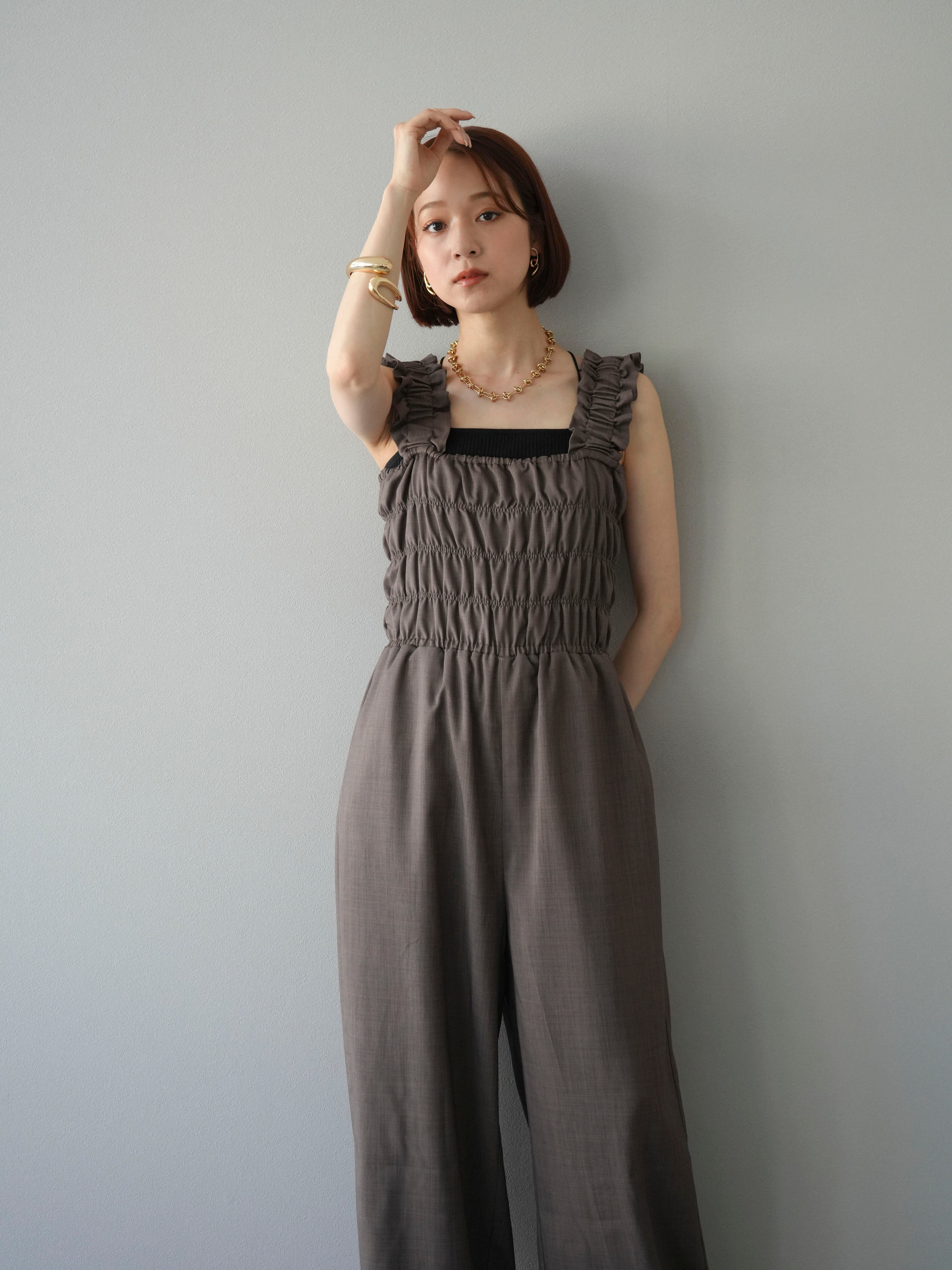 エステルシャーリングサロペット 他 おまとめ2点 予約]ヘザーエステルシャーリングサロペット/ブラウン – Lumier