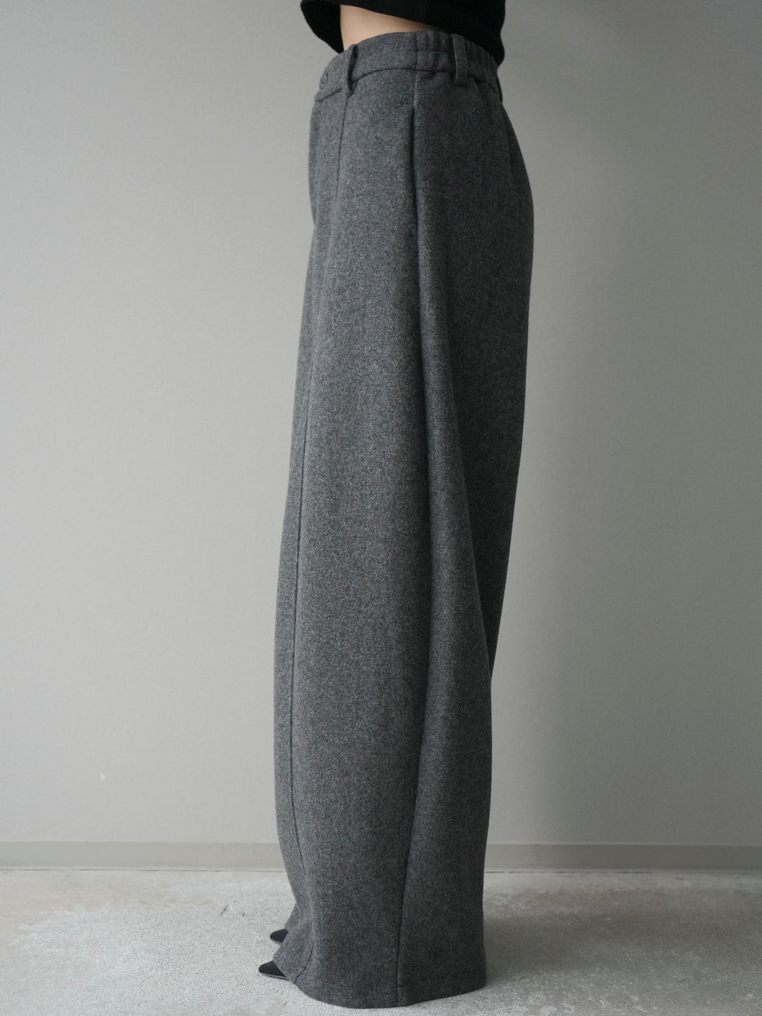 [予約]ウールタッチカーブパンツ/gray