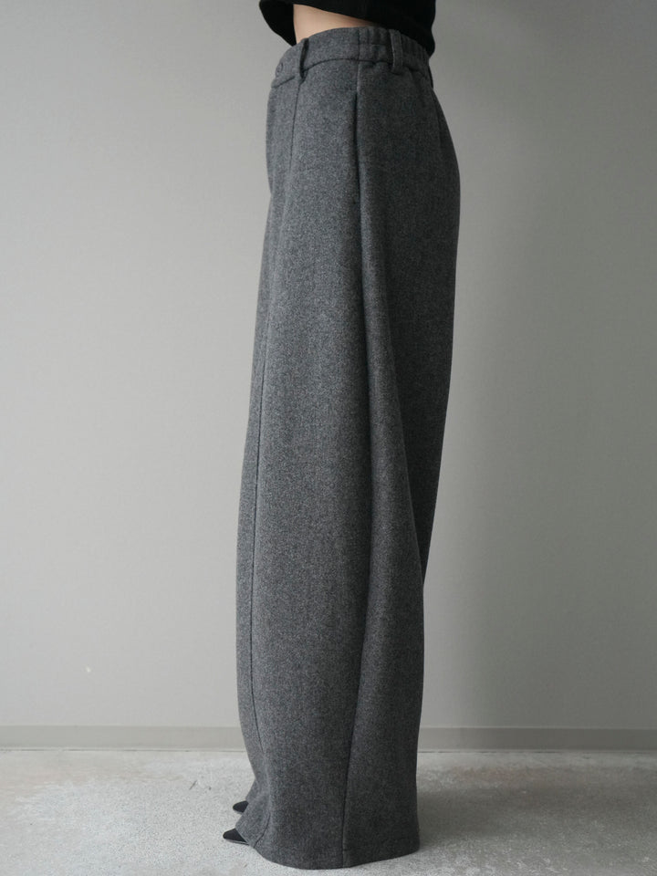 [予約]ウールタッチカーブパンツ/gray