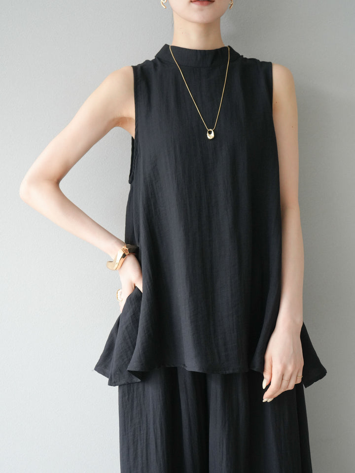 [SET]ホルターネックバックスリットブラウス＆スーパーワイドパンツSET UP(2set)